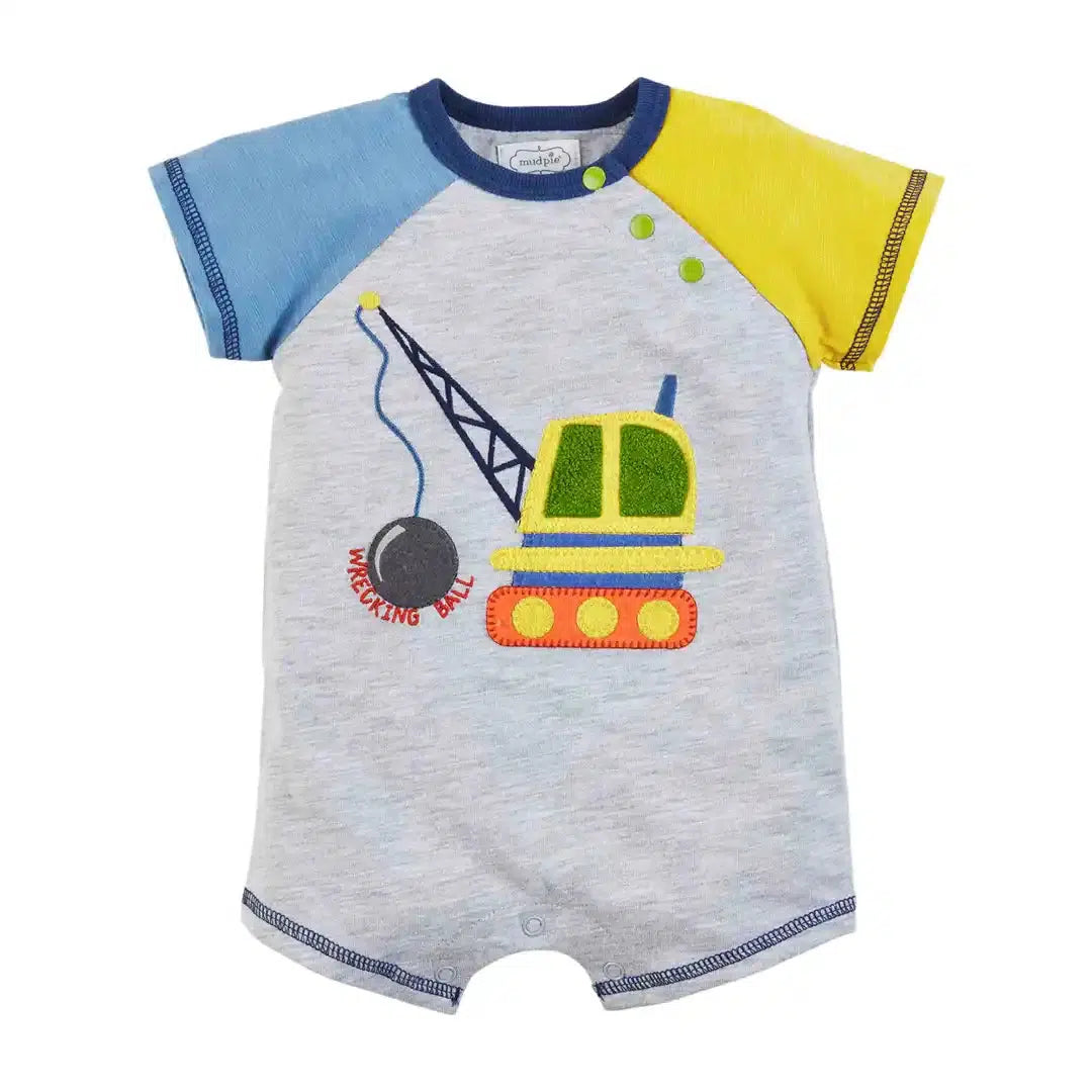 Mud Pie Wrecking Ball Baby Shortall