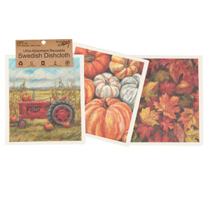 Primitives By Kathy Fall Farm Swedish Dishcloth Set