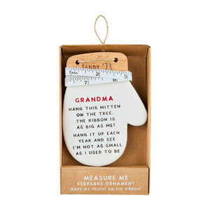 Mud Pie Mitten Measure Me Keepsake Ornament