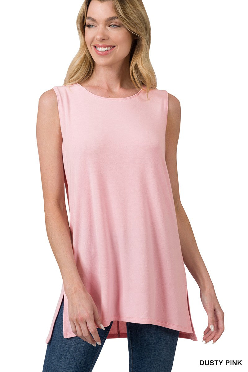 Zenana Sleeveless Round Neck Top