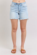 Judy Blue Long 2 Button Dad Shorts - Light Wash 15284