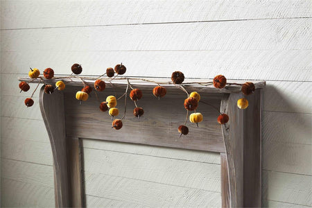 Mud Pie Velvet Harvest Pumpkin Garland