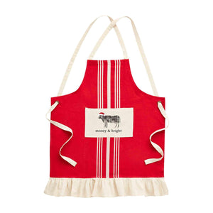 Mud Pie Farm Christmas Apron Merry & Bright