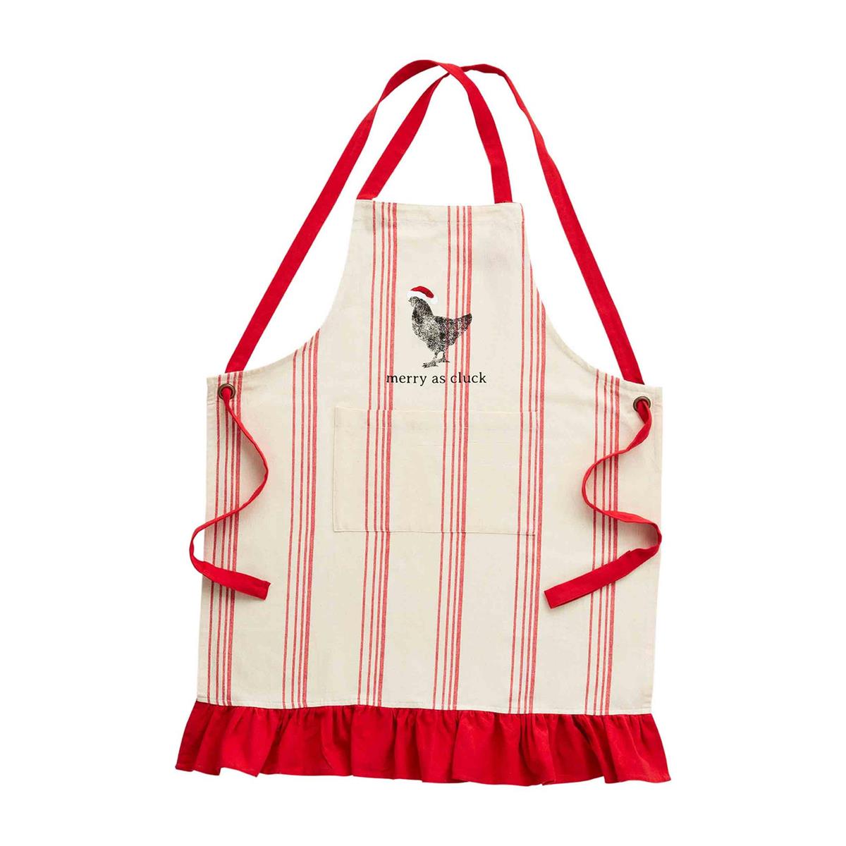 Mud Pie Farm Christmas Apron Merry As Cluck