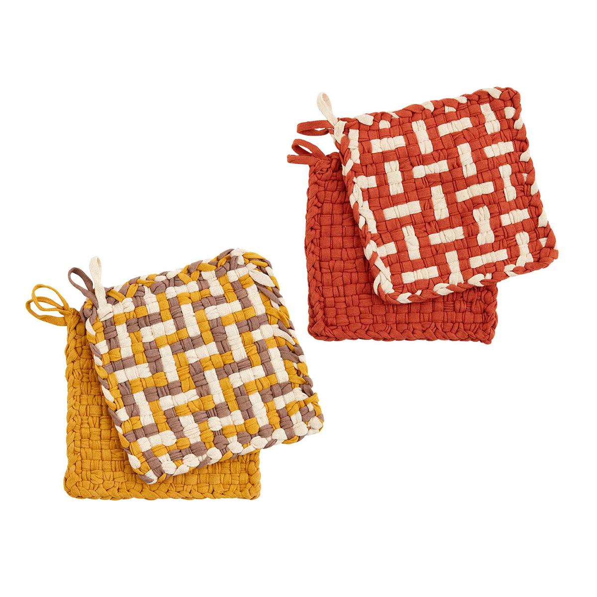 Mud Pie Woven Pot Holder Sets