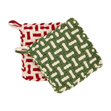 Mud Pie Woven Pot Holder Sets - Red