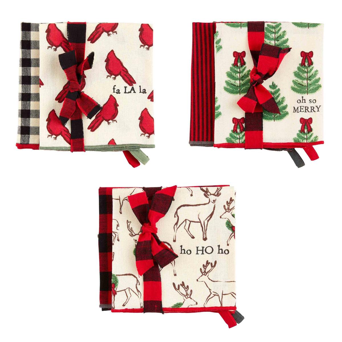 Mud Pie Lodge Christmas Towel Sets