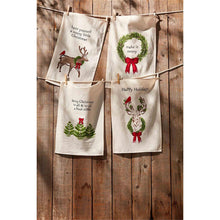 Mud Pie Lodge Holiday Painted Towels