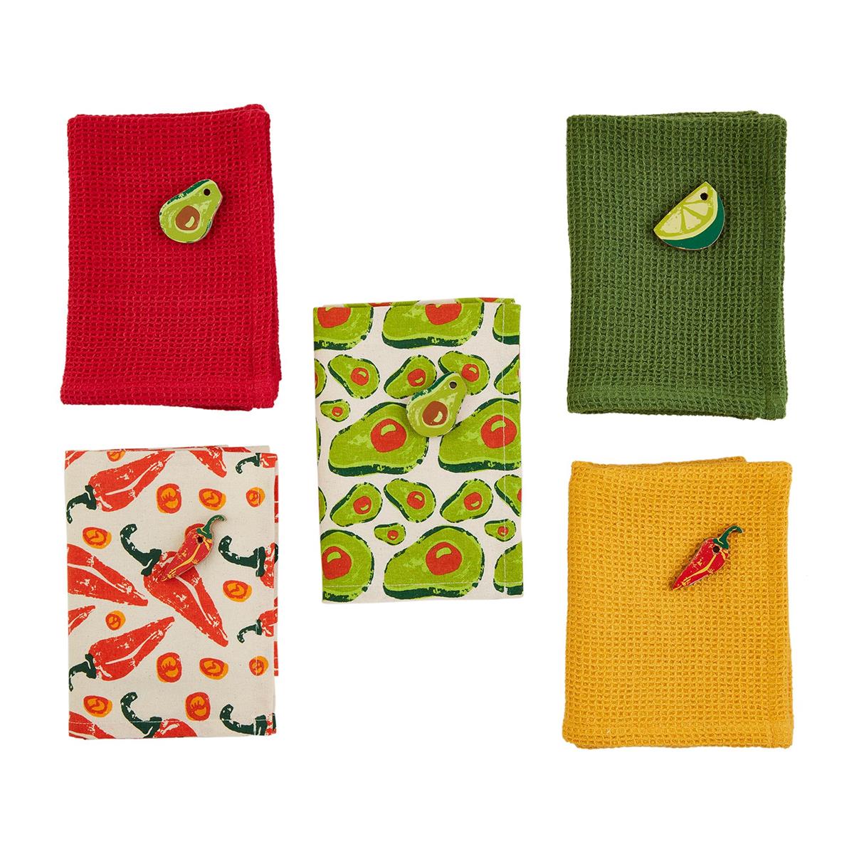 Mud Pie Waffle Weave Fiesta Towels