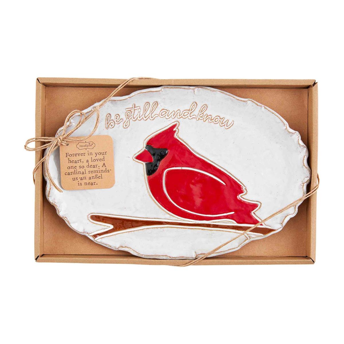 Mud Pie Cardinal Sentiment Plate