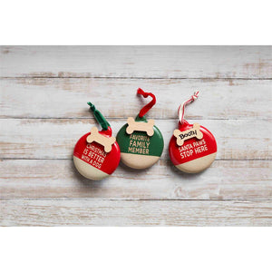 Mud Pie 'Personalize Me' Christmas Dog Ornaments