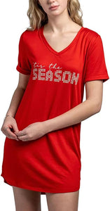 Hello Mello Holiday V-Neck Sleep Shirt - Tis the Season