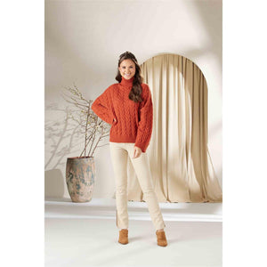 Mud Pie Radley Rust Cable Knit Sweater