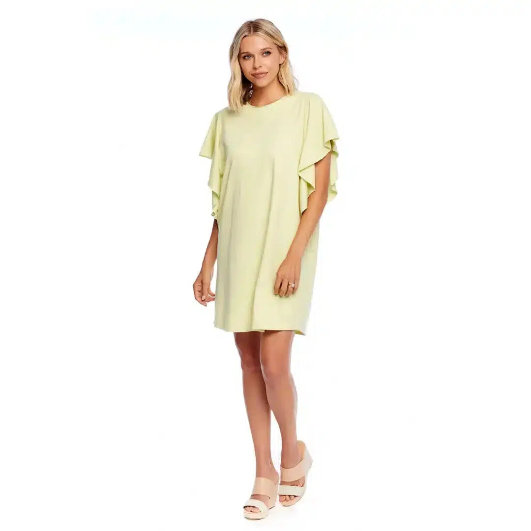 Mud Pie Tristan Ruffle Dress Lime