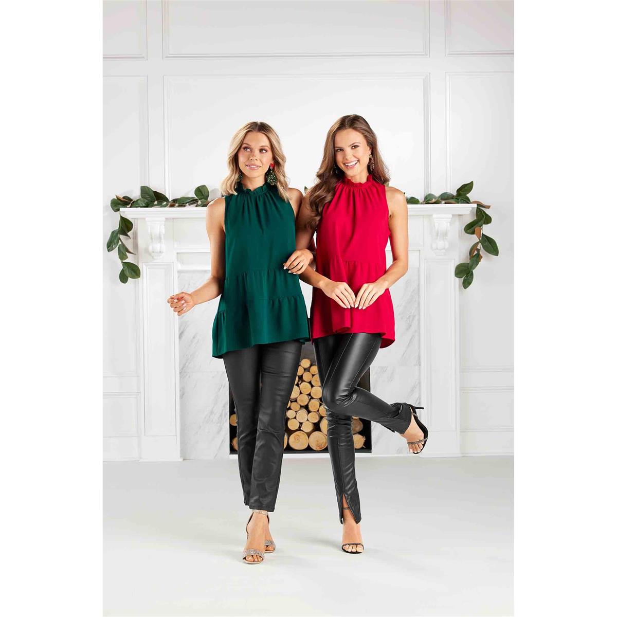 Mud Pie Taye Festive Flounce Top