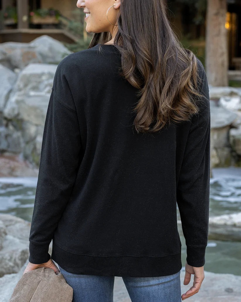 Grace & Lace Essentials Long Sleeve Tee Black