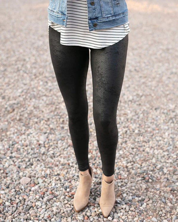 Straight Leg Live-In Leggings in Charcoal - Grace and Lace - Grace and Lace