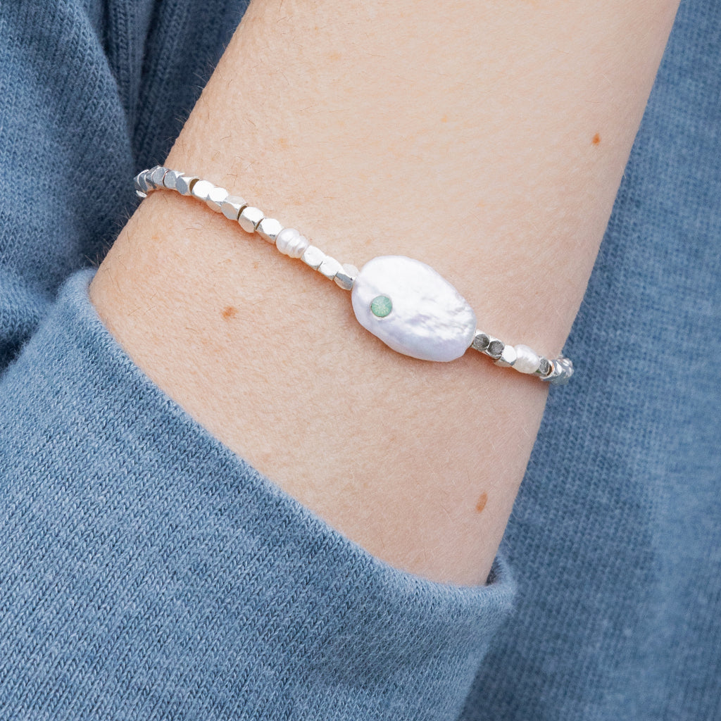 Scout Curated Wears Pearl Affirmation Bracelet - Courage