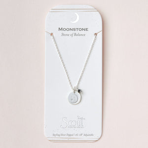 Scout Curated Wear Intention Charm Necklace Moonstone Balance