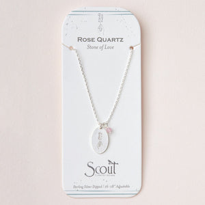 Scout Curated Wear Intention Charm Necklace Rose Quartz Love