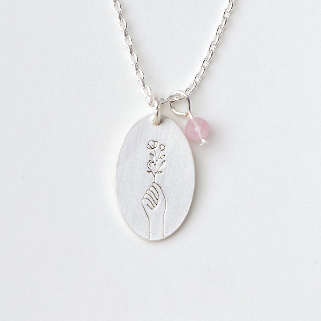 Scout Curated Wear Intention Charm Necklace Rose Quartz Love