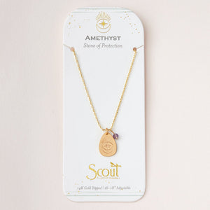 Scout Curated Wear Intention Charm Necklace Amethyst Protection