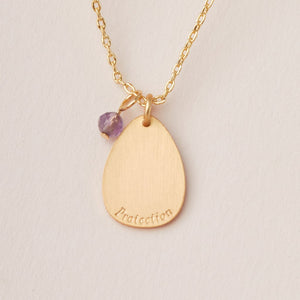 Scout Curated Wear Intention Charm Necklace Amethyst Protection