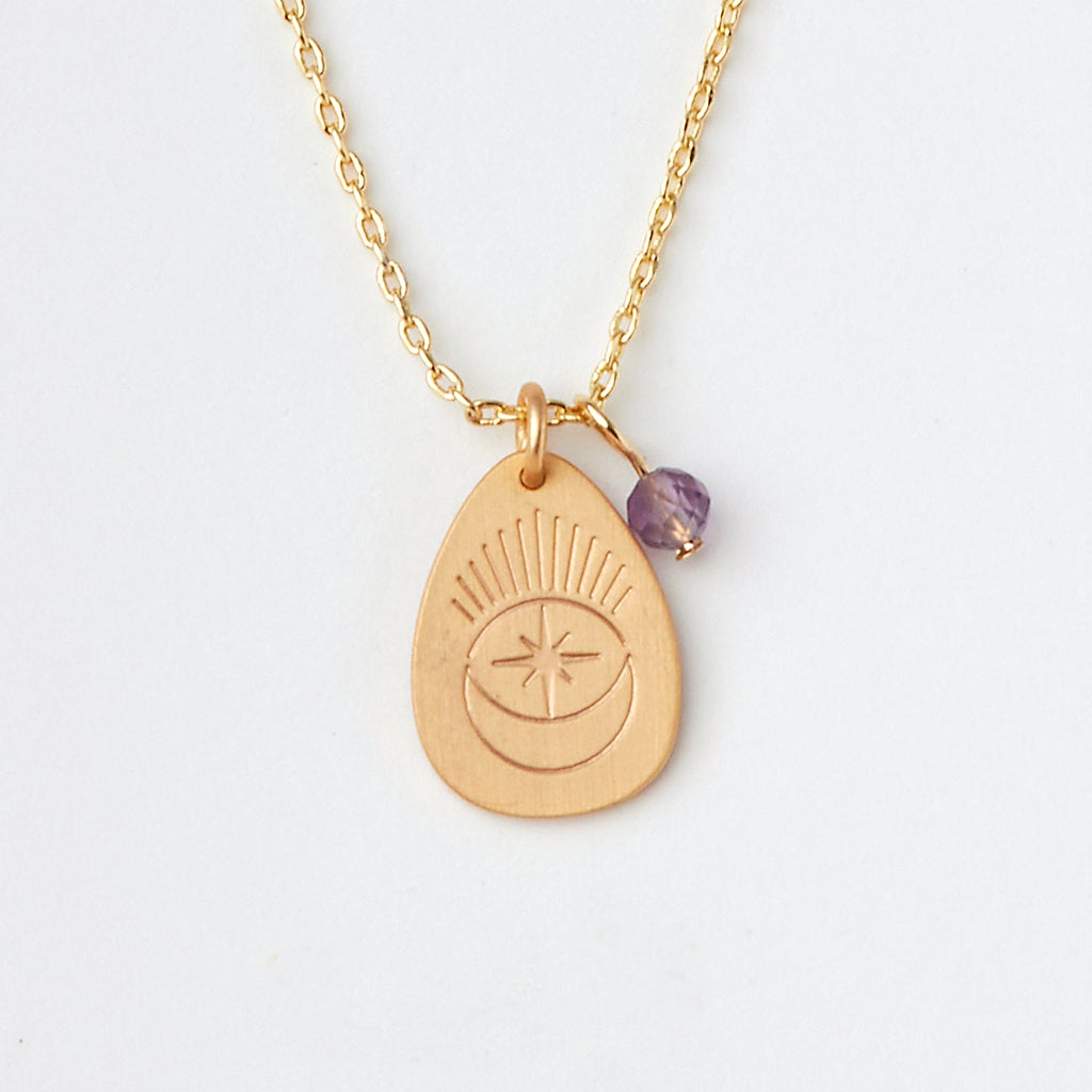 Scout Curated Wear Intention Charm Necklace Amethyst Protection