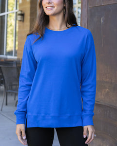 Grace & Lace Essentials Long Sleeve Tee Cobalt