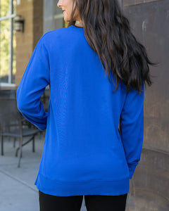 Grace & Lace Essentials Long Sleeve Tee Cobalt
