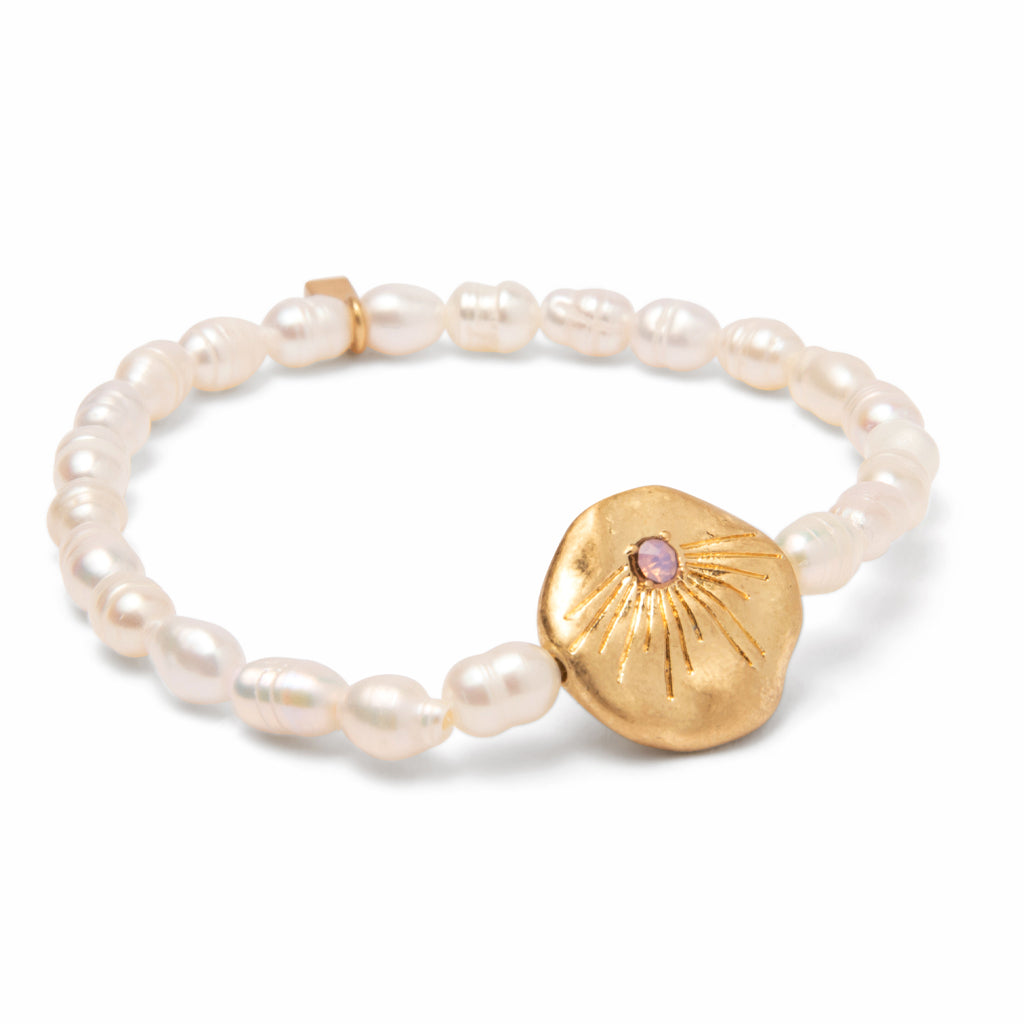 Scout Curated Wears Pearl Affirmation Bracelet Love