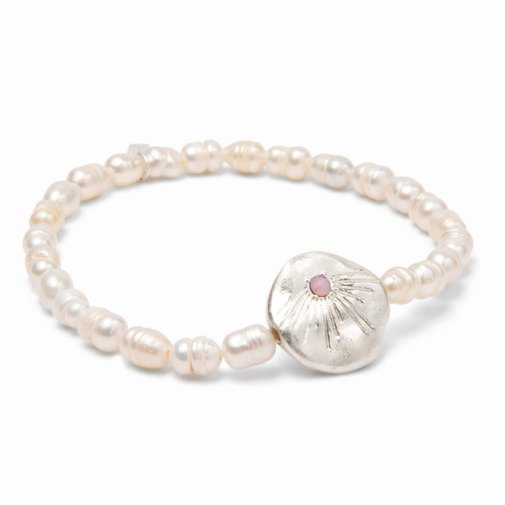 Scout Curated Wears Pearl Affirmation Bracelet Love