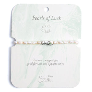 Scout Curated Wears Pearl Affirmation Bracelet Luck