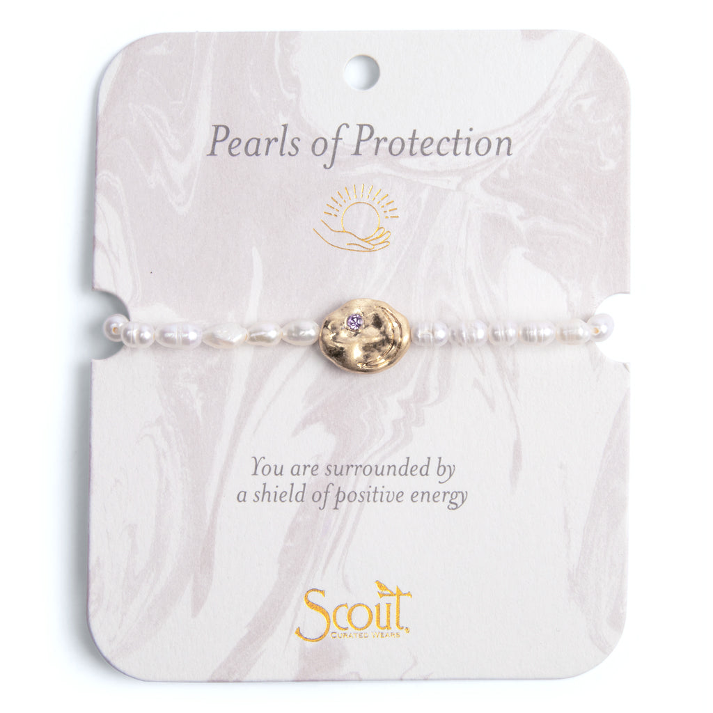 Scout Curated Wears Pearl Affirmation Bracelet - Protection