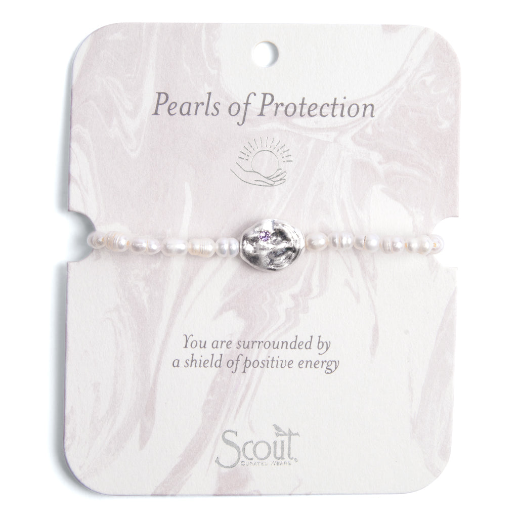 Scout Curated Wears Pearl Affirmation Bracelet - Protection