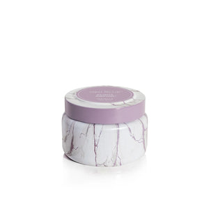 Capri Blue Modern Marble Printed Tin Candle - Aloha Orchid