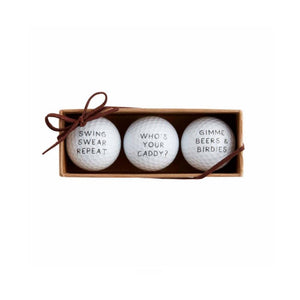 Mud Pie Who's Your Caddy Golf Ball Set