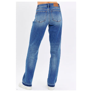 Judy Blue Wide Leg Released Hem Jeans