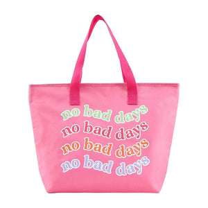 Mud Pie No Bad Days Summer Cooler Tote Bag