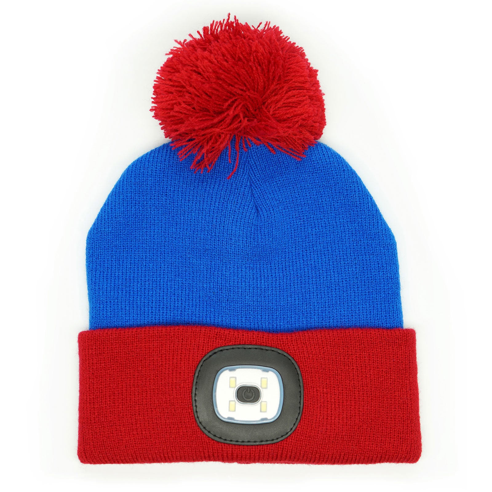 Night Owl Kid's Rechargeable LED Beanie Blue & Red