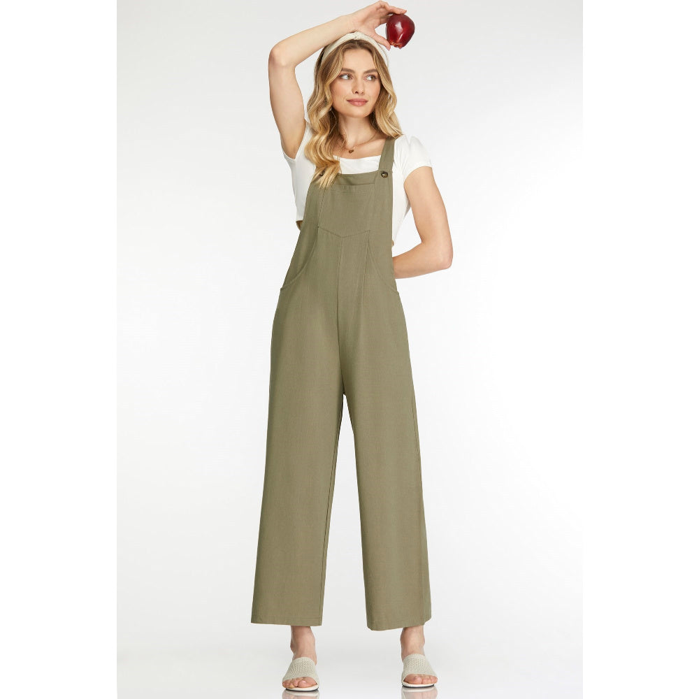 She & Sky Woven Overall Jumpsuit