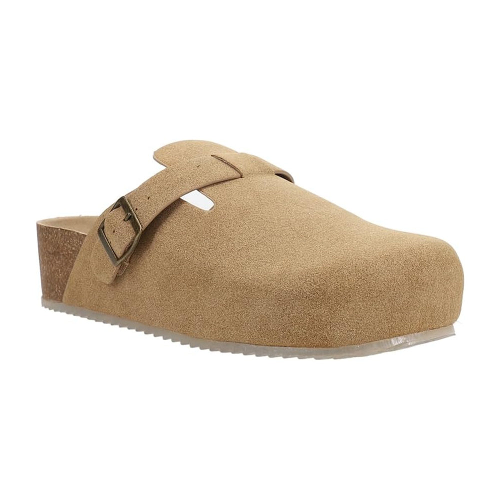 MIA Qwest Platform Clog - Tan Suede