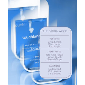 Touchland Power Mist Hydrating Hand Sanitizer Blue Sandalwood