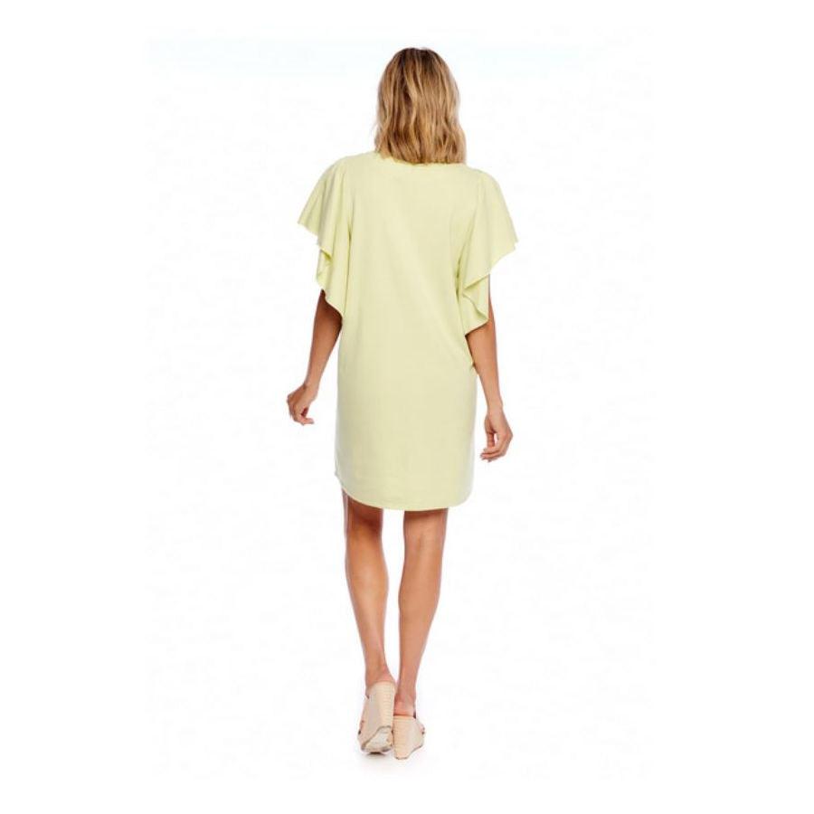 Mud Pie Tristan Ruffle Dress Lime