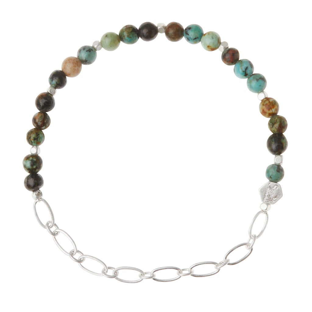 Scout Curated Wears Mini Stone Chain Stacking Bracelet Aqua Terra Jasp -  Great Lakes Boutique