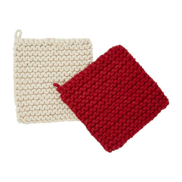 Mud Pie Crochet Pot Holders Set of 2