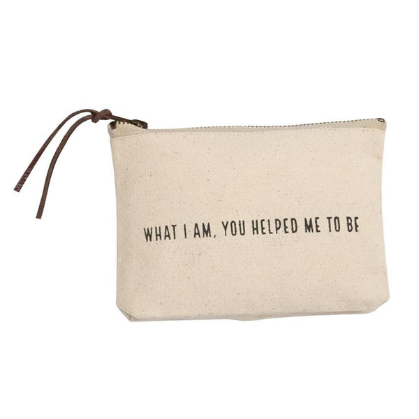 Mud Pie Small Canvas Zipper Pouch - Motherhood - BeautyOfASite