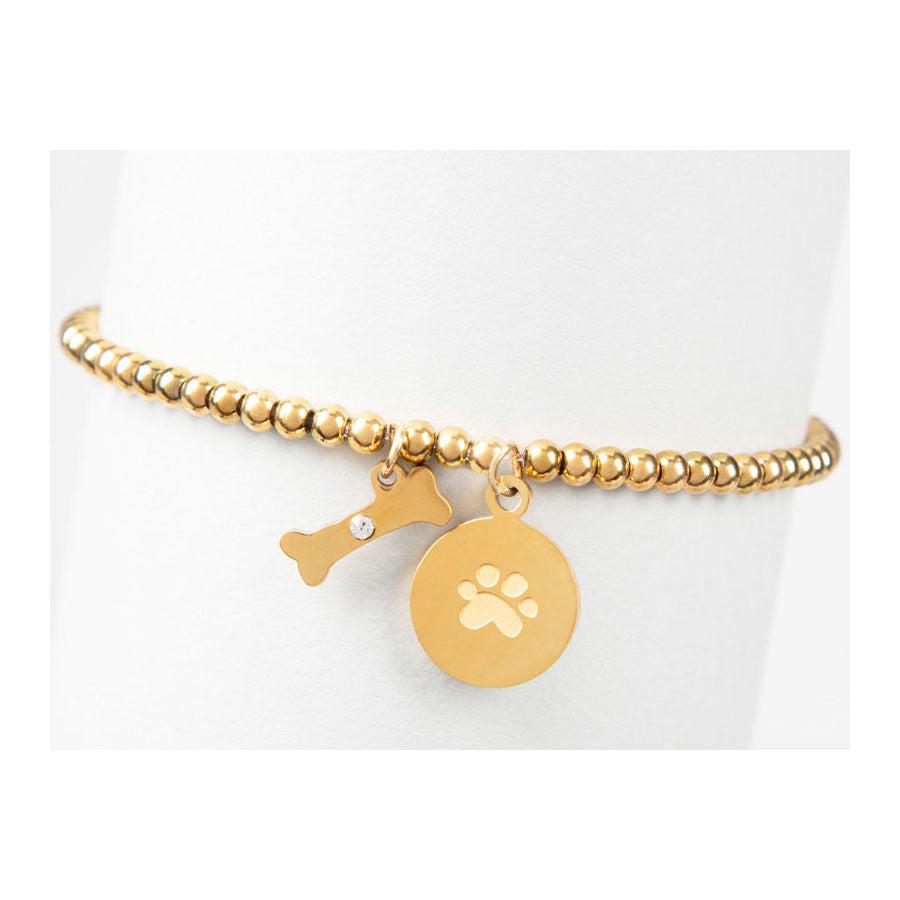 Laura Janelle Gold Bone Heaven's Pets Bracelet