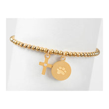 Laura Janelle Gold Cross Heaven's Pets Bracelet