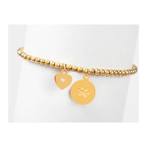 Laura Janelle Gold Heart Heaven's Pets Bracelet